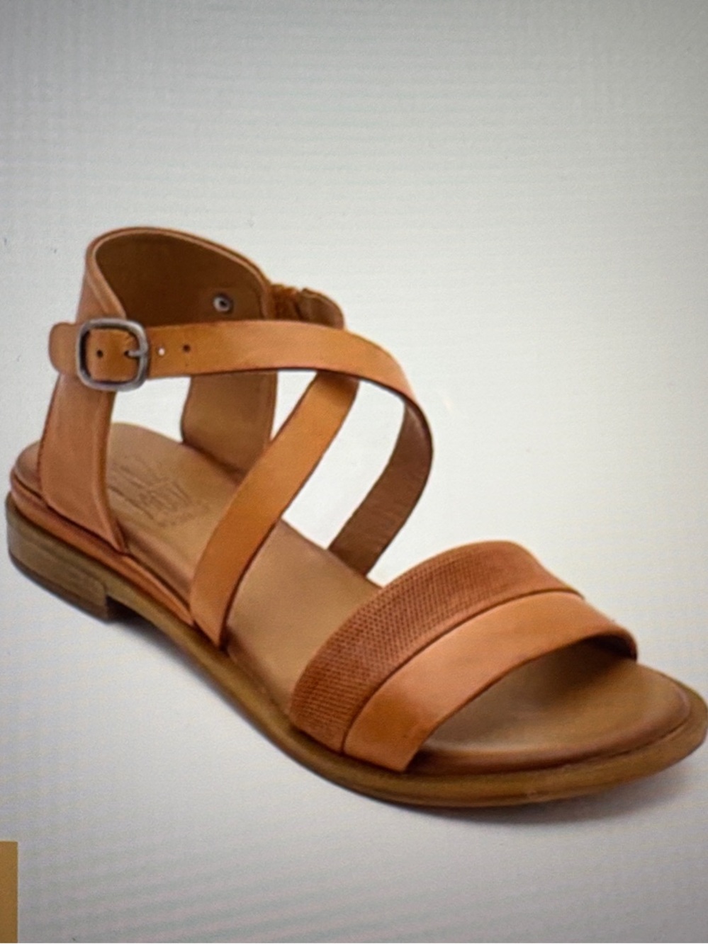 Miz Mooz Leather Cross Band  Adjustable Sandals Georgie